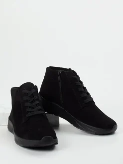 – Schnürstiefelette aus Veloursleder*Semler Sale