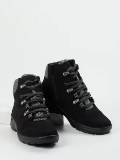 – Schnürstiefelette aus Nubukleder*Semler Hot