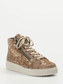 Damen Semler – Schnürstiefelette aus Leder mit Logoprint