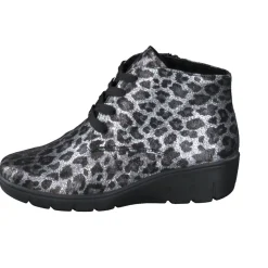 – Schnürstiefelette aus geprägtem Leder metallic*Semler Discount