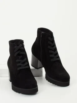 Damen Semler – Schnürstiefelette aus Veloursleder