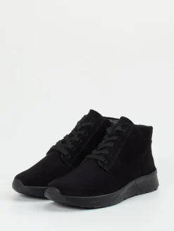 – Schnürstiefelette aus Veloursleder*Semler Hot