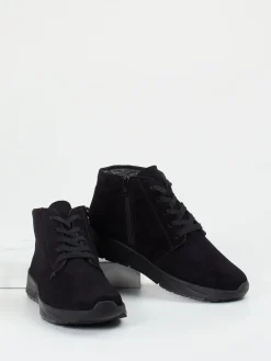 – Schnürstiefelette aus Veloursleder*Semler Hot