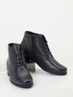 – Schnürstiefeletten aus Kalbleder Dunkel*Semler Best