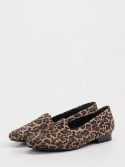 Damen Semler – Slipper aus Leder mit Leoprint
