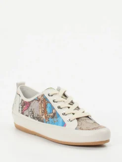 Damen Semler – Sneaker aus geprägtem Leder mit Kartenprint