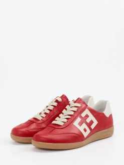 Damen Semler – Sneaker aus Kalbleder in Signal