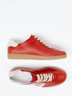 Damen Semler – Sneaker aus Kalbleder in Signal