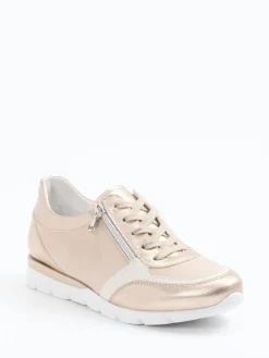 Damen Semler – Sneaker aus Metallicleder Champagner