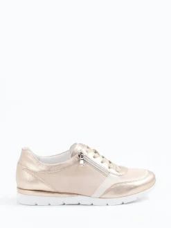 Damen Semler – Sneaker aus Metallicleder Champagner