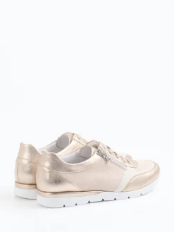 Damen Semler – Sneaker aus Metallicleder Champagner