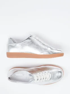 Damen Semler – Sneaker aus Metallicleder silberfarben