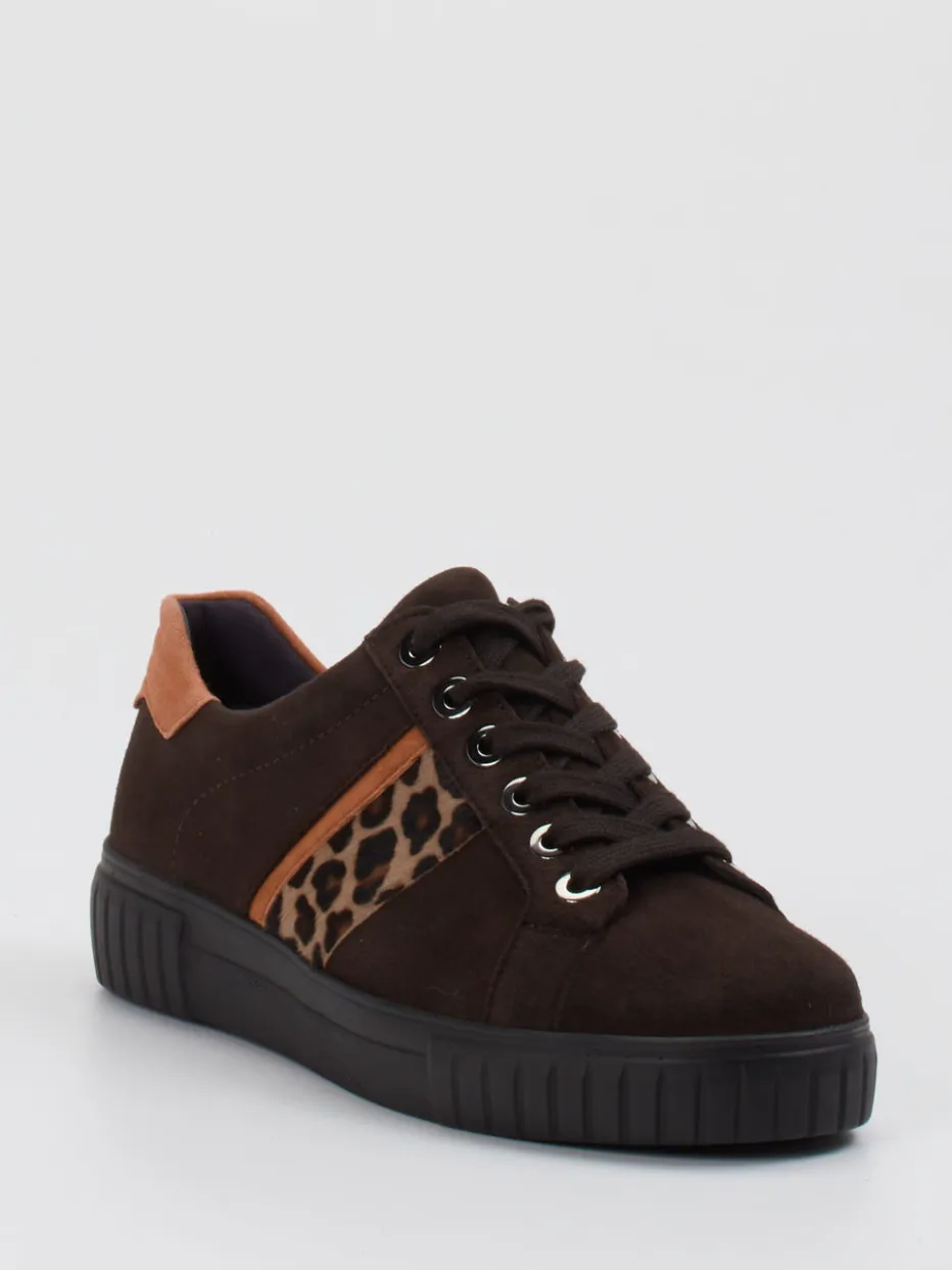 – Sneaker aus Veloursleder mit Leo-Detail*Semler Online