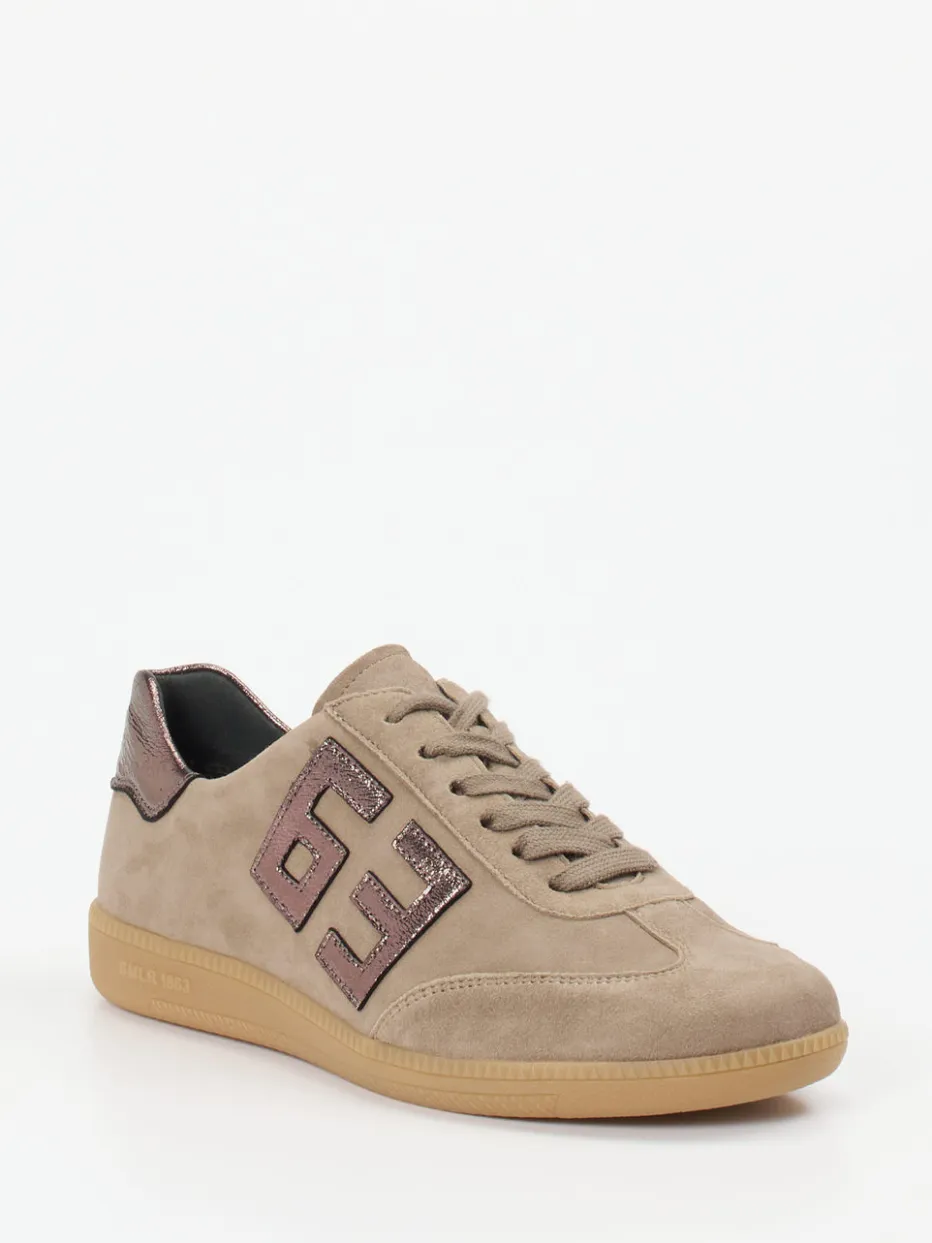 – Sneaker aus Veloursleder in Sandbeige*Semler Hot