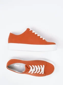 Damen Semler – Sneaker aus Veloursleder in Terrakotta