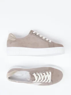 Damen Semler – Sneaker aus Veloursleder in Taupe