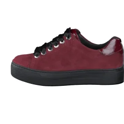 – Sneaker aus Veloursleder in Bordeaux*Semler Online