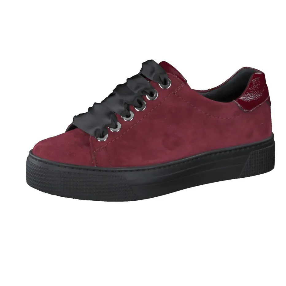 – Sneaker aus Veloursleder in Bordeaux*Semler Online