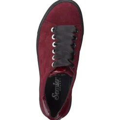 – Sneaker aus Veloursleder in Bordeaux*Semler Online