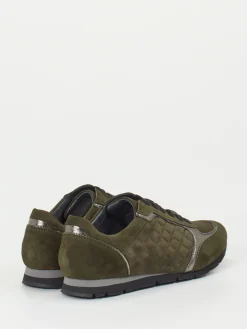 – Sneaker aus Veloursleder in Oliv*Semler Hot