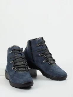 Damen Semler – Stiefelette aus Veloursleder Dunkel