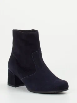 – Stiefelette aus Veloursleder Dunkel*Semler Online