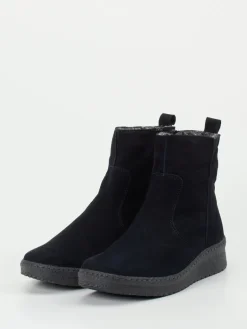 Damen Semler – Stiefelette aus Veloursleder tiefschwarz