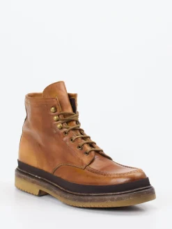 Herren Shoto – Schnürboots aus Cordovan-Pferdeleder cognac