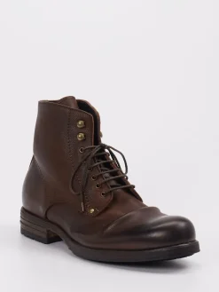 – Schnürboots aus Kalbleder Dunkel*Shoto Online