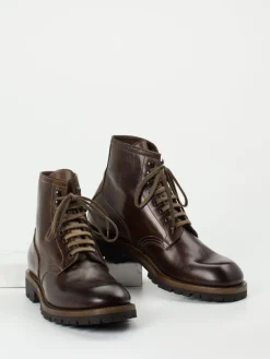 – Schnürstiefel aus Kalbleder dunkel*Shoto Sale