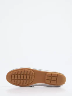 Damen Si – Penny Loafer aus Metallic-Kalbleder lber