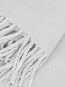 Damen Simone Bruns Cashmere Couture Simone Bruns – Fransenschal aus Kaschmir hell