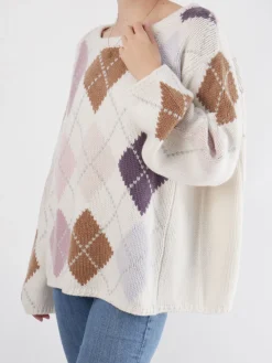 Damen Simone Bruns Cashmere Couture Simone Bruns – Strickpullover aus Cashmere wollweiß