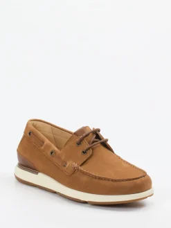 Herren Sioux – Bootsschuh aus Nubukleder cognac