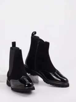 Damen Sioux – Chelsea-Stiefelette aus Veloursleder