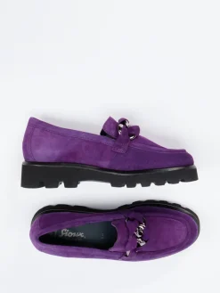 – Chunky Loafer aus Veloursleder Violett*Sioux Discount