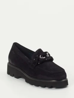 – Chunky-Loafer aus Veloursleder Tiefschwarz*Sioux New