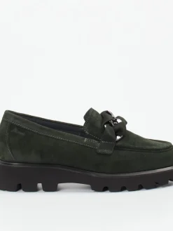 Damen Sioux – Chunky-Slipper aus Veloursleder Tannen