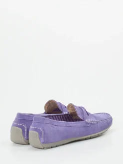 Damen Sioux – Damen-Loafer aus Veloursleder Lavendel