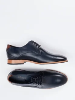 – Derby aus poliertem Kalbleder Dunkel*Sioux New