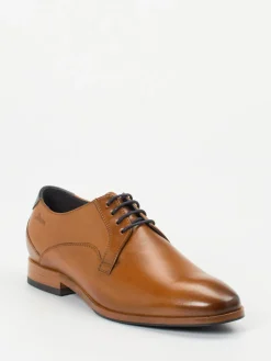 Herren Sioux – Derby-Schnürschuh aus Kalbleder cognac