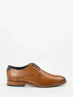 Herren Sioux – Derby-Schnürschuh aus Kalbleder cognac