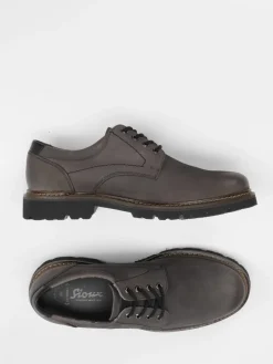 Herren Sioux – Derby-Schnürschuh aus Nubukleder dunkel