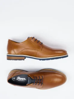 – Derby-Schnürschuh aus Kalbleder Cognac*Sioux Sale