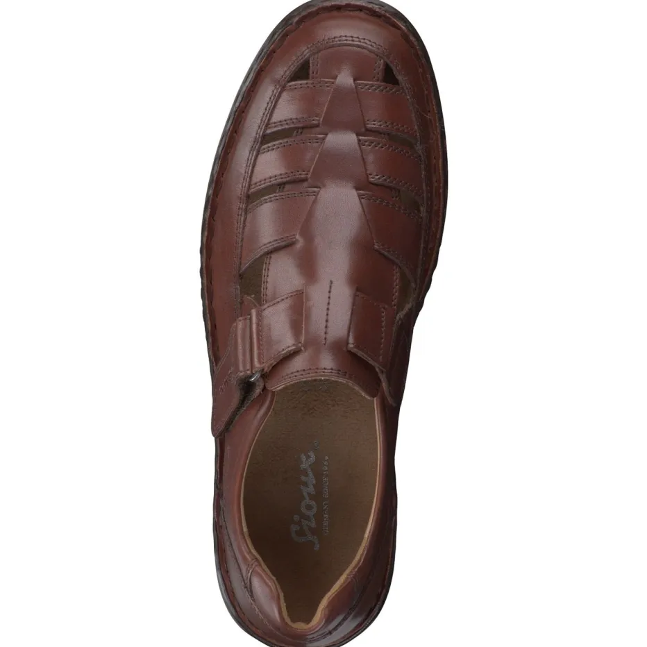 Herren Sioux – Herrensandale aus Kalbleder kastanien