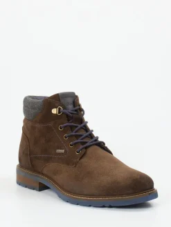 Herren Sioux – Herren-Schnürboots aus Veloursleder dunkel