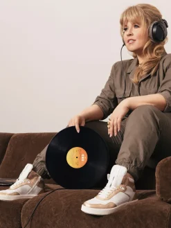 – High-Top Sneaker aus Metallicleder*Sioux Sale