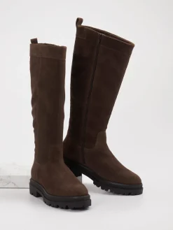 Damen Sioux – Kniehohe Stiefel aus Veloursleder