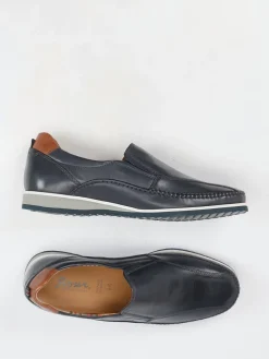 Herren Sioux – Komfort-Slipper aus Kalbleder Dunkel