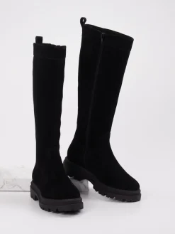 Damen Sioux – Langschaftstiefel aus Veloursleder